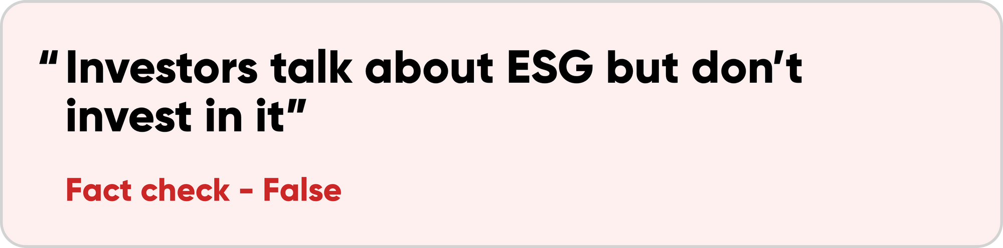 ESG Fact Check